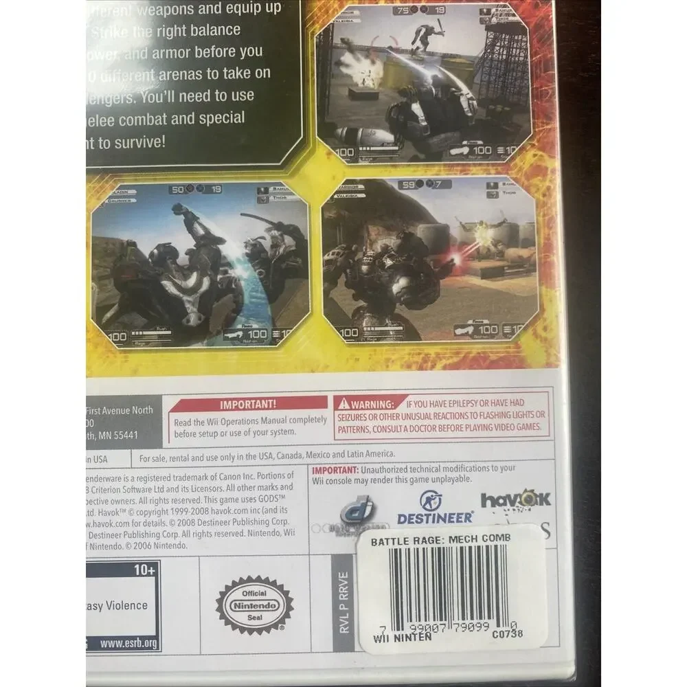 Battle Rage: Mech Conflict (Nintendo Wii, 2009) BRAND NEW Factory Sealed